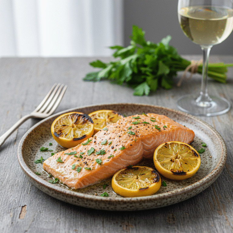 Baked Lemon Garlic Salmon Fillet: The Ultimate 20-Minute Healthy Dinner