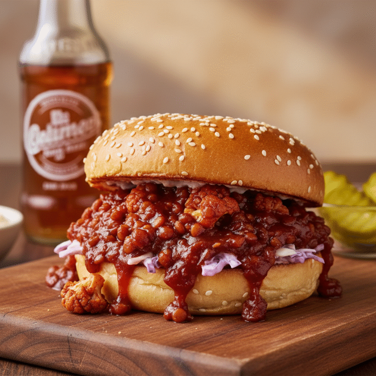 Smoky BBQ Lentil and Cauliflower Sloppy Joes: The Ultimate Plant-Based Comfort Food