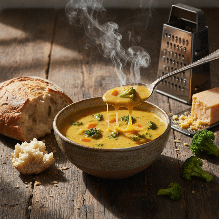 Creamy & Guilt-Free: The Ultimate Lightened-Up Broccoli Cheddar Soup