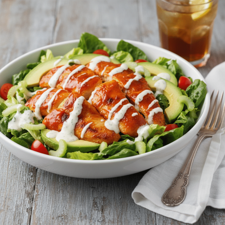 The Ultimate Healthy Buffalo Chicken Salad with Creamy Greek Yogurt Ranch