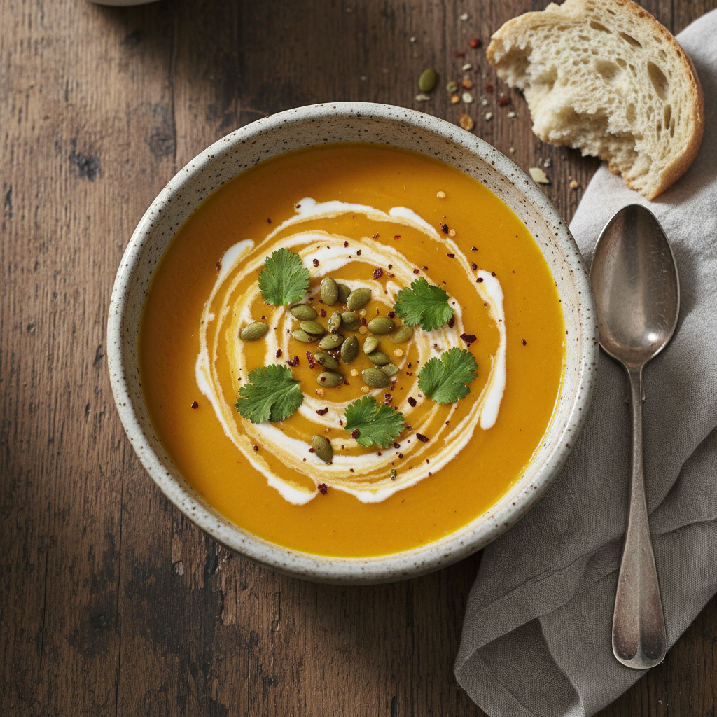 Velvety Roasted Butternut Squash Ginger Soup: A Healing Bowl of Comfort