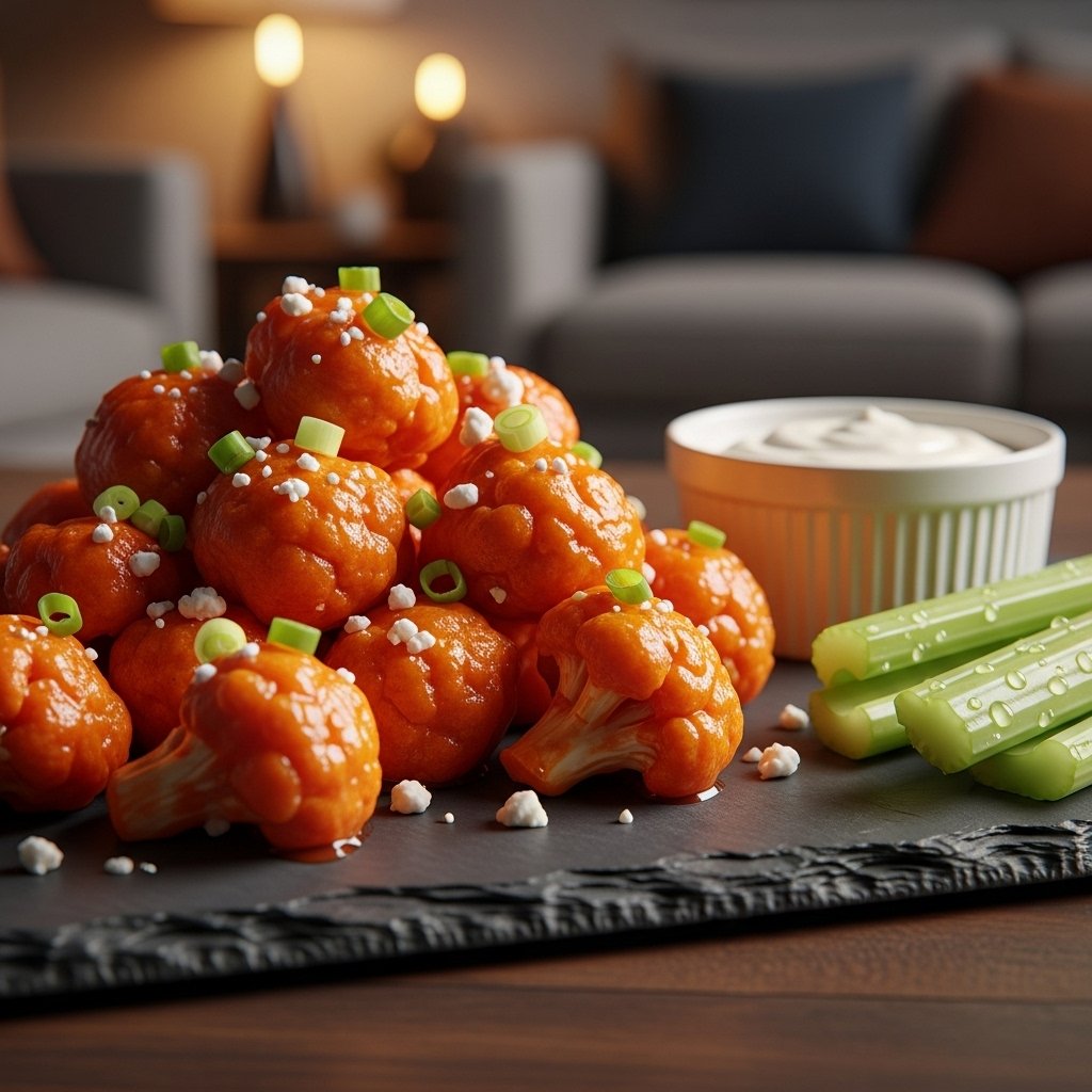 The Ultimate Crispy Low Carb Cauliflower Buffalo Wing Bites