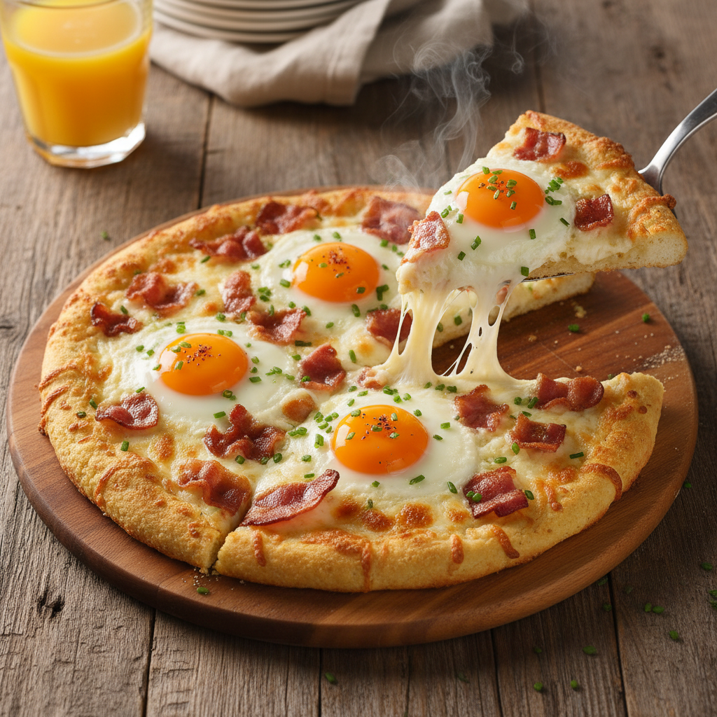 The Ultimate Crispy Cauliflower Crust Breakfast Pizza (Keto & Gluten-Free)