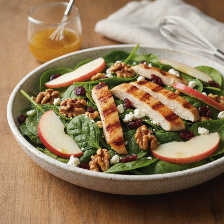 Ultimate Chicken and Apple Spinach Salad with Maple Walnuts