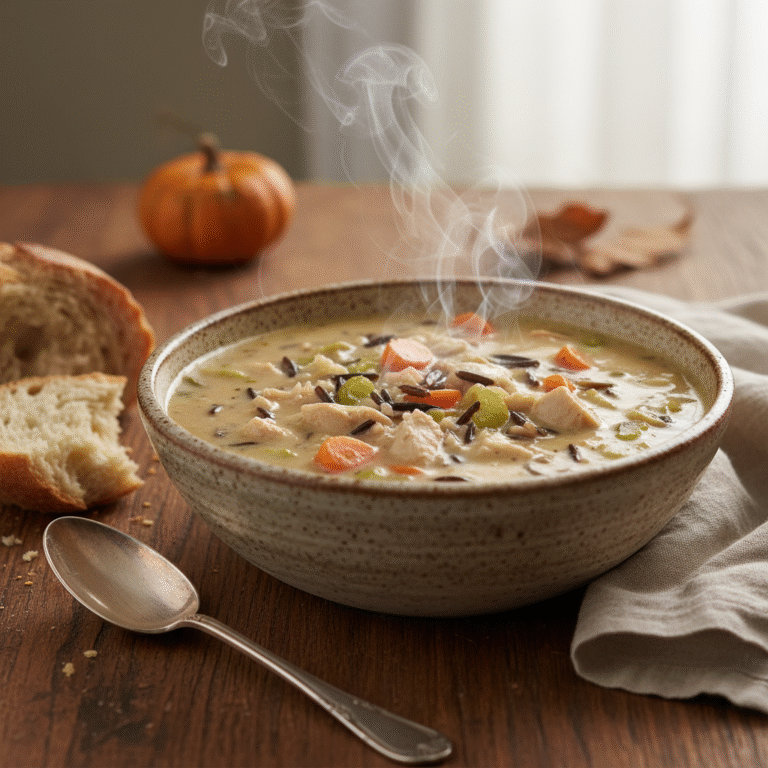 Creamy & Cozy Light Chicken and Wild Rice Soup