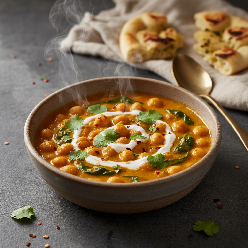 Creamy Vegan Chickpea and Spinach Coconut Curry (30-Minute Meal)