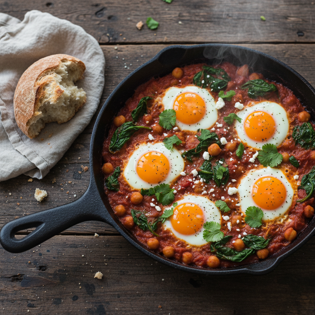 Smoky Chickpea and Spinach Shakshuka: The Ultimate One-Pan Healthy Brunch