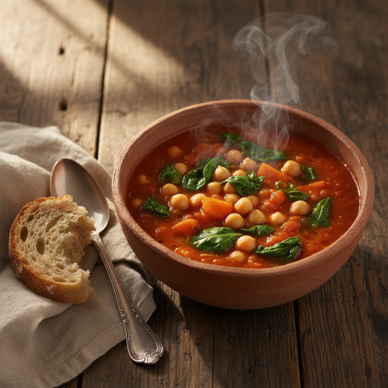 Hearty Chickpea and Spinach Tomato Soup: The Ultimate 30-Minute Comfort Bowl
