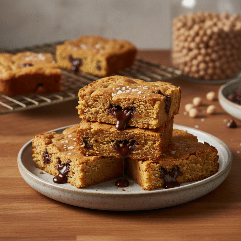 The Ultimate Fudgy Chocolate Chip Chickpea Blondies (Gluten-Free & Vegan)