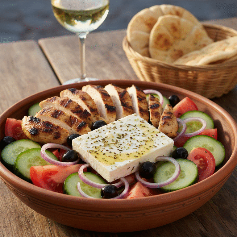 The Ultimate Greek Salad with Grilled Chicken Breast: A Mediterranean Masterpiece