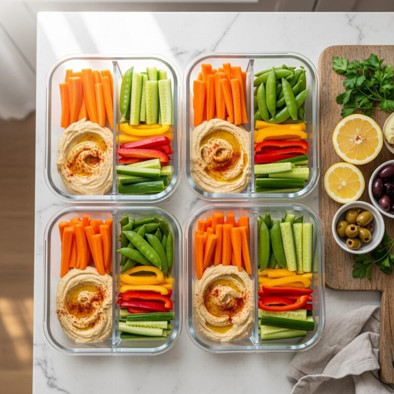 The Ultimate Hummus and Veggie Snack Box for Healthy Meal Prep