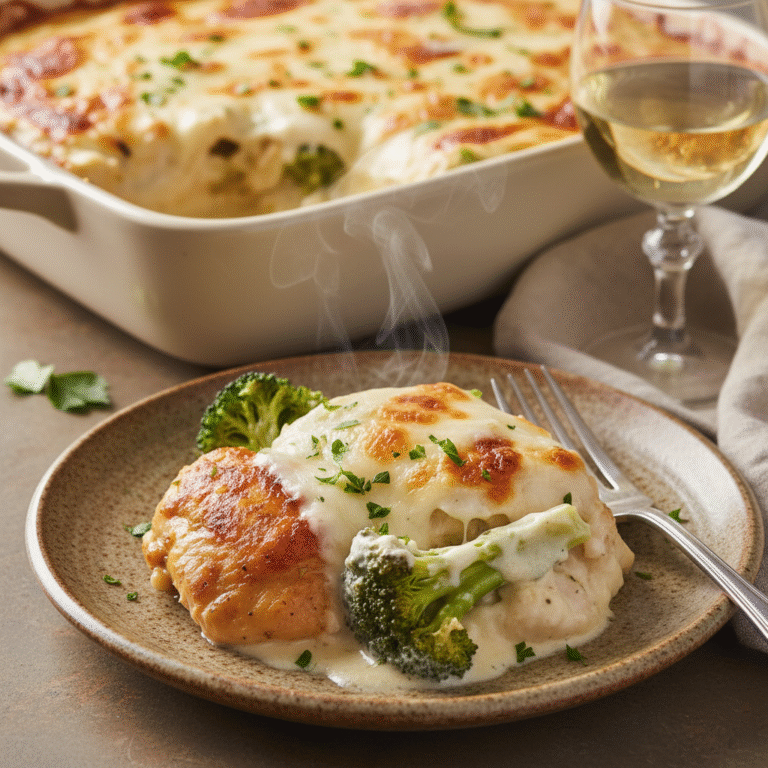 The Ultimate Creamy Keto Chicken Alfredo Bake With Broccoli