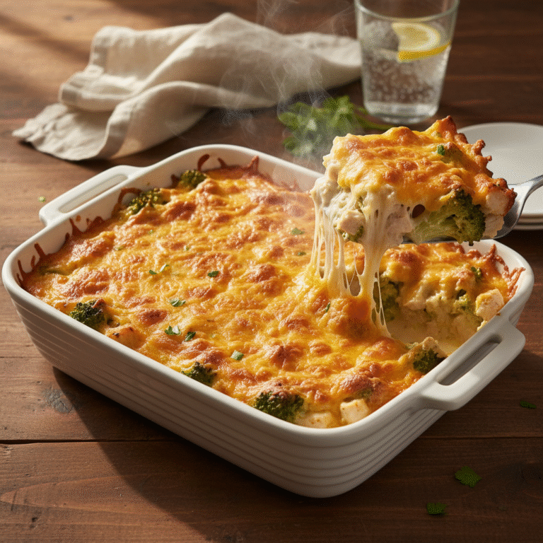 The Ultimate Creamy Keto Chicken Broccoli Cheese Casserole