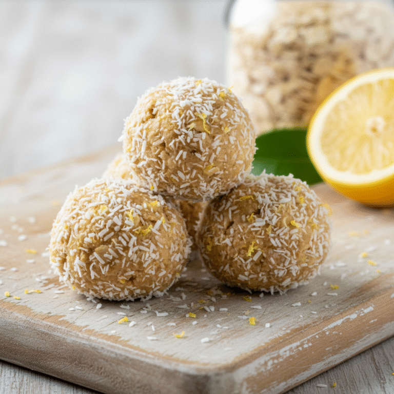 Zesty Lemon Coconut Energy Bites with Oats: The Perfect No-Bake Snack