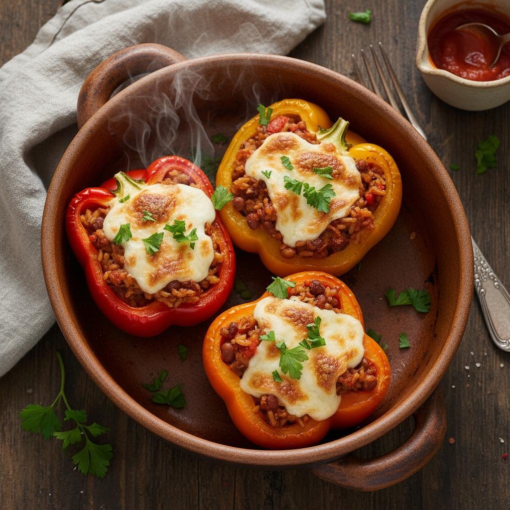 Hearty Lentil and Brown Rice Stuffed Peppers: The Ultimate Healthy Lunch Prep