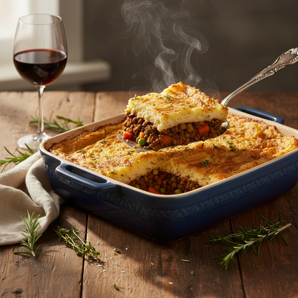 Hearty Vegan Lentil and Vegetable Shepherd's Pie