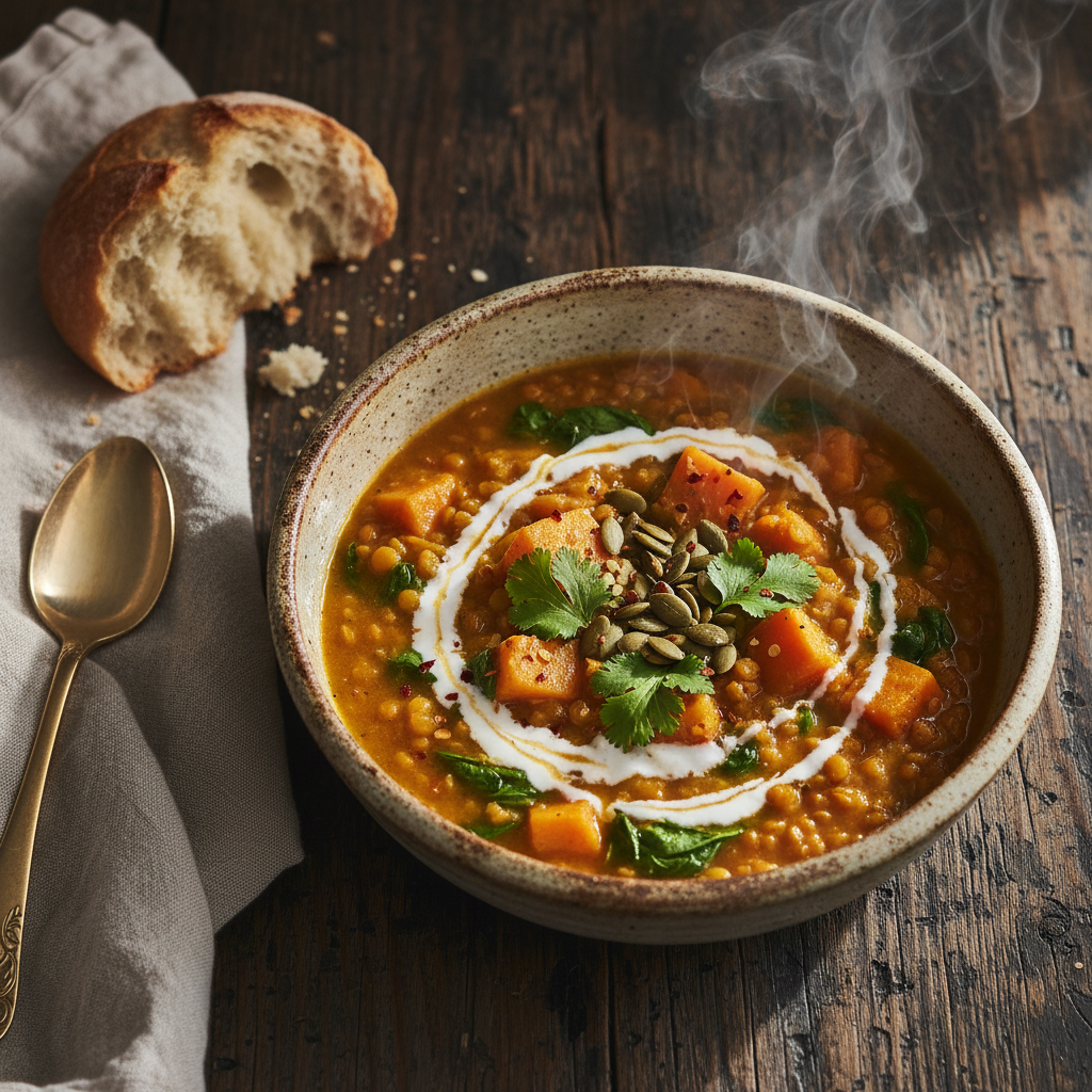 Creamy Golden Lentil Sweet Potato Coconut Stew: The Ultimate Healthy Comfort Food