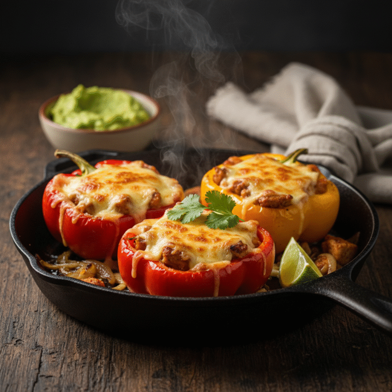 The Ultimate Low Carb Chicken Fajita Stuffed Peppers