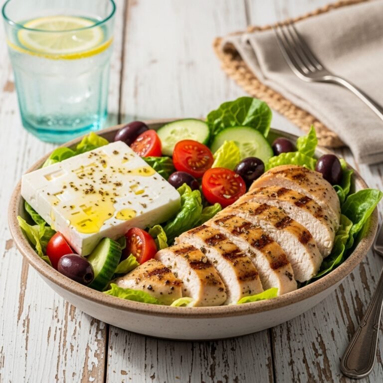 The Ultimate Low Carb Greek Salad With Grilled Chicken