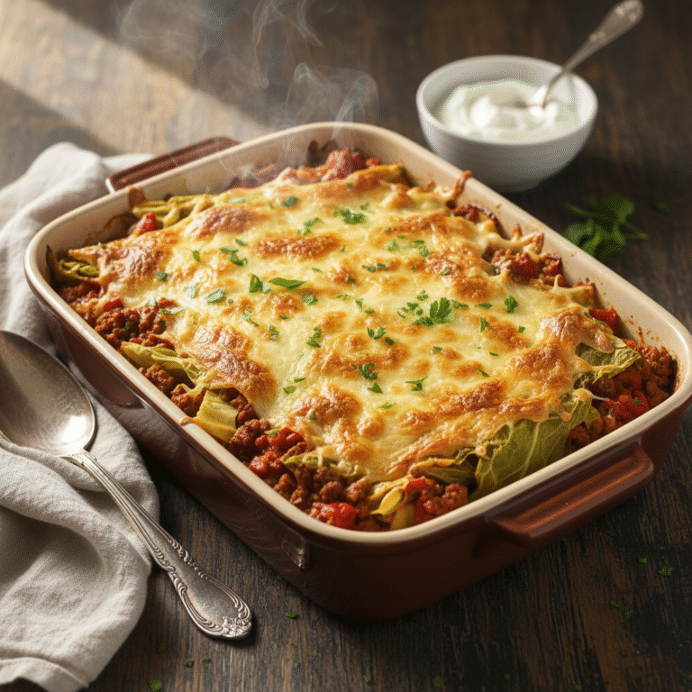 The Ultimate Low Carb Stuffed Cabbage Roll Casserole: All the Flavor, None of the Rolling