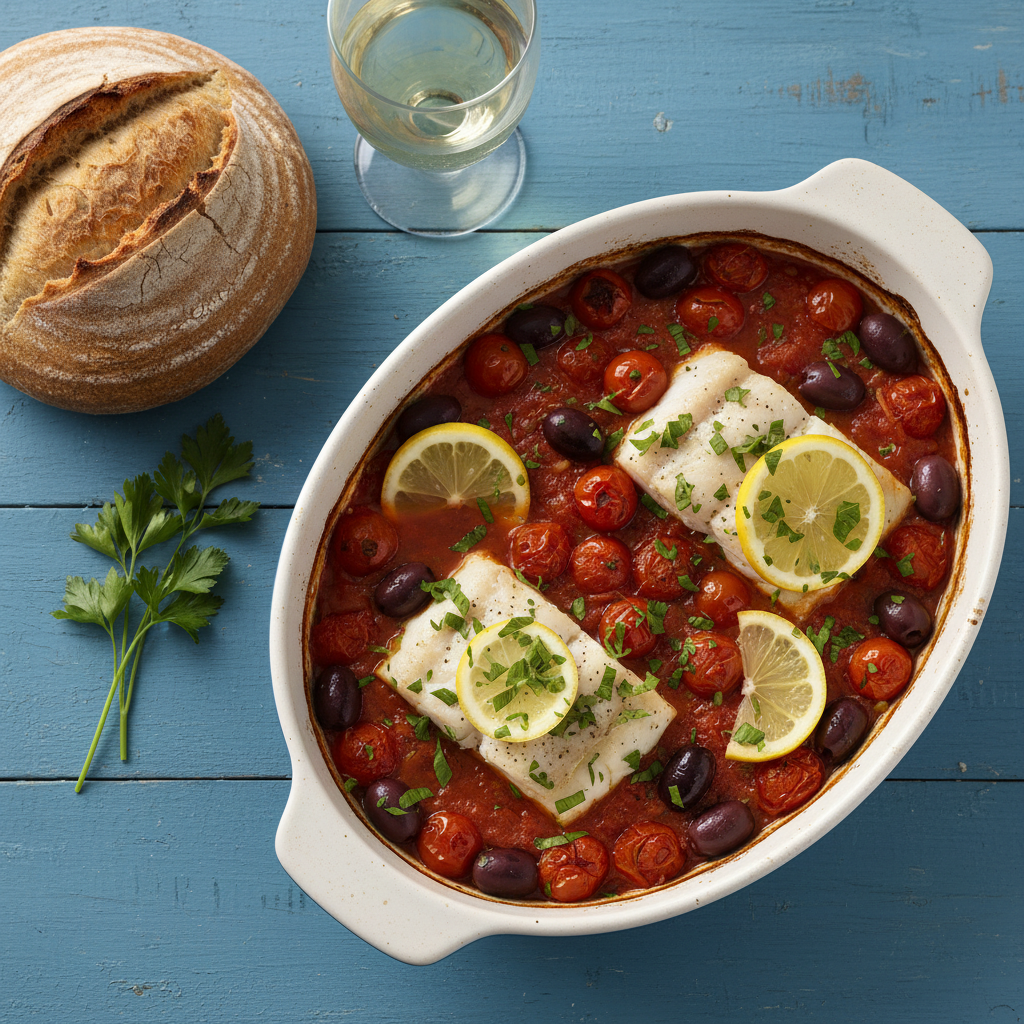 Mediterranean Baked Cod With Tomatoes And Olives: A Healthy & Flavorful 30-Minute Dinner