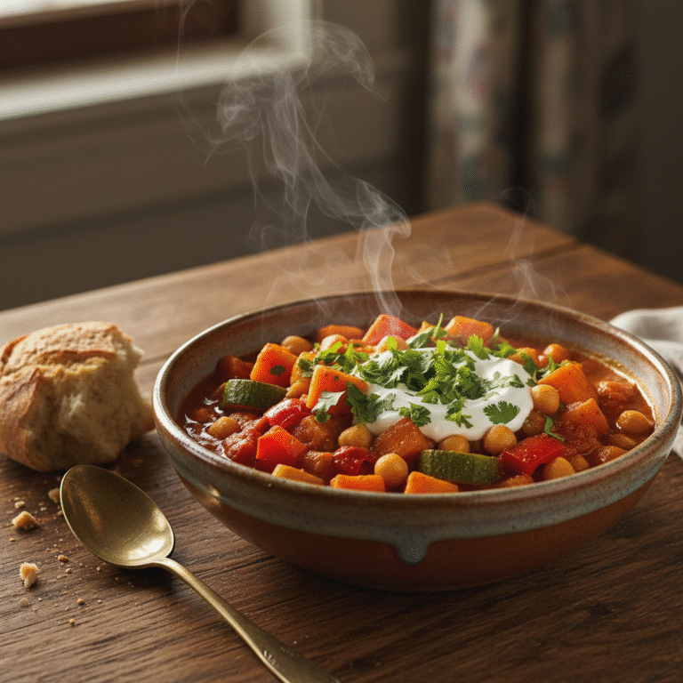 Soul-Warming Moroccan Chickpea and Vegetable Stew: A Vegan Feast