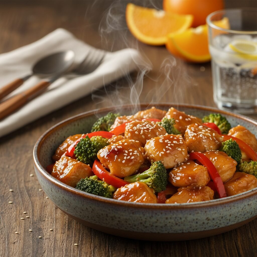 Better-Than-Takeout Healthy Orange Ginger Chicken Stir Fry