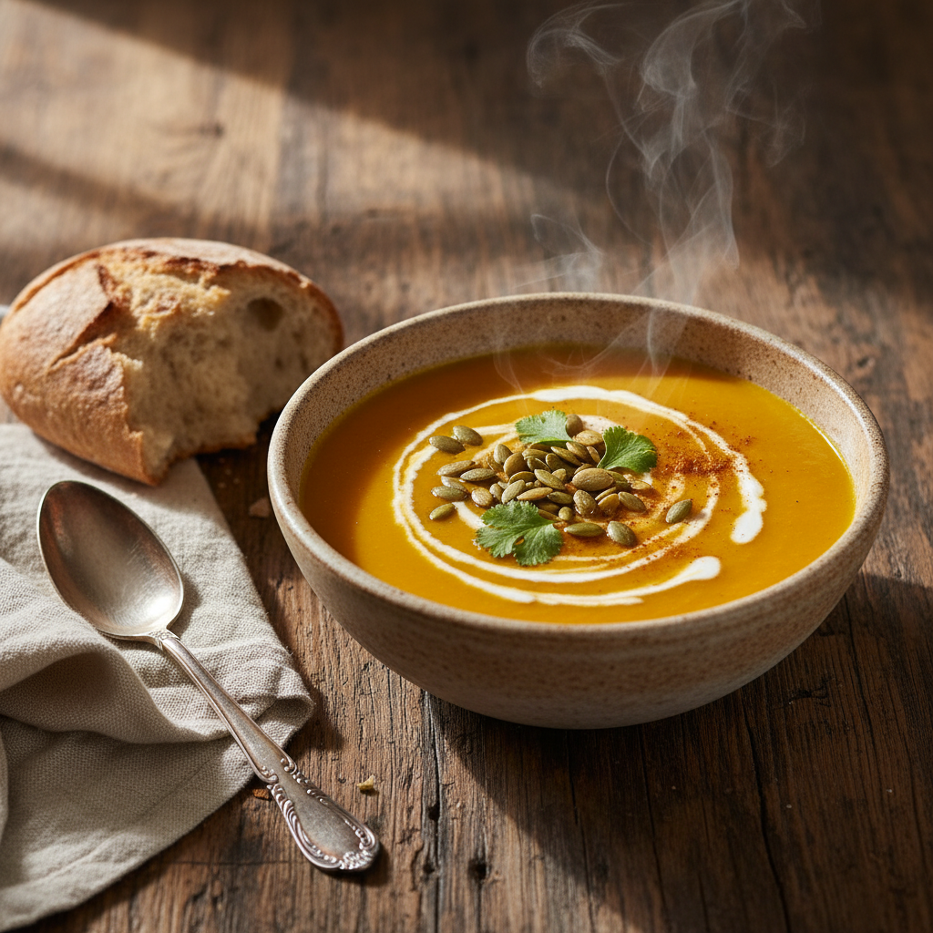 Velvety Pumpkin and Carrot Soup with Coconut Milk: A Light & Creamy Comfort Bowl