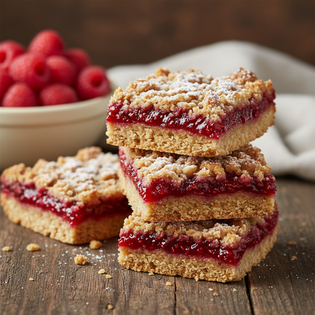 The Best Raspberry Oatmeal Bars With Buttery Crumb Topping