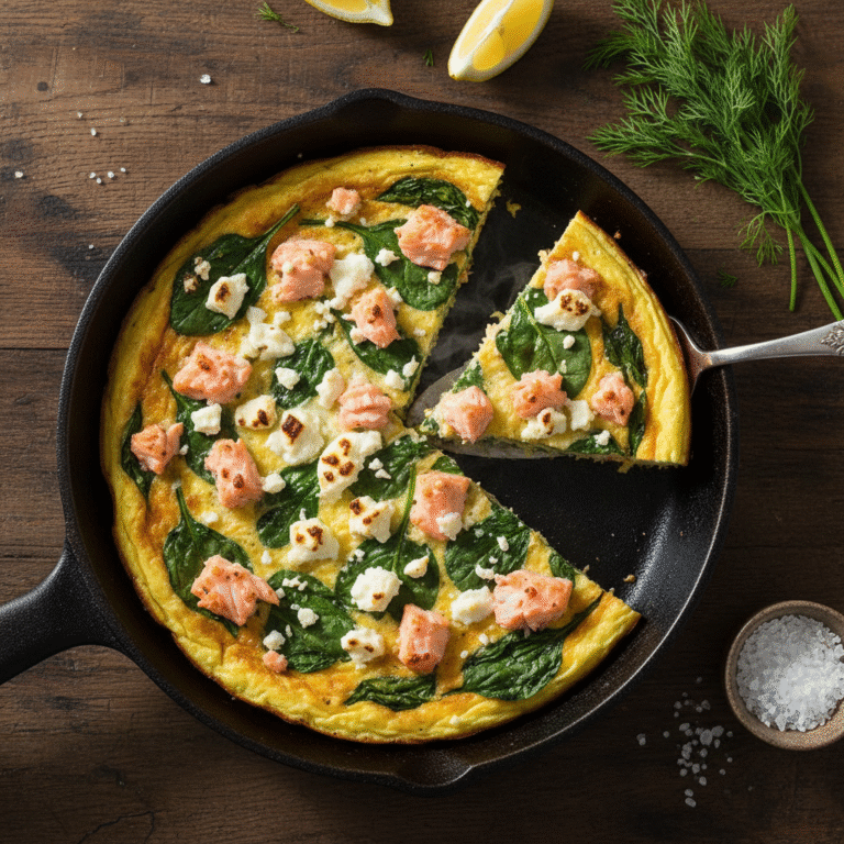 Easy Salmon and Spinach Frittata: A Protein-Packed Healthy Dinner