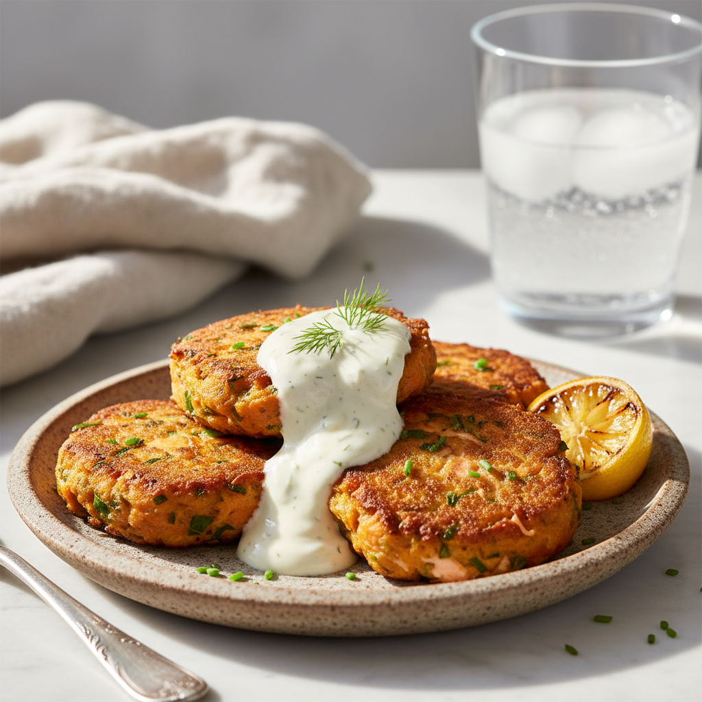 Baked Salmon and Sweet Potato Cakes: A Healthy, Crispy, & Nutrient-Dense Dinner