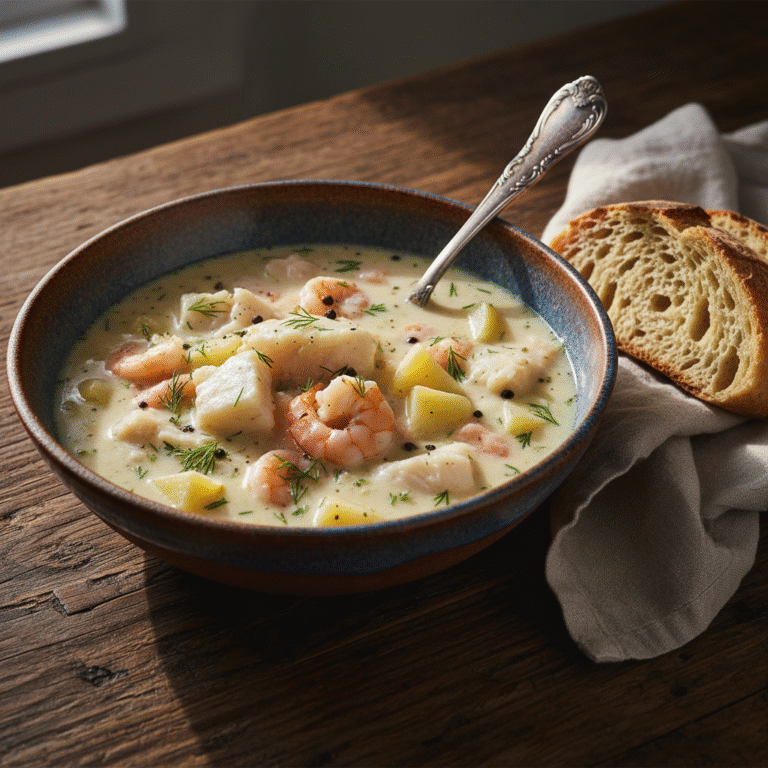 Creamy & Healthy Seafood Chowder with Light Cream: A Guilt-Free Comfort Bowl