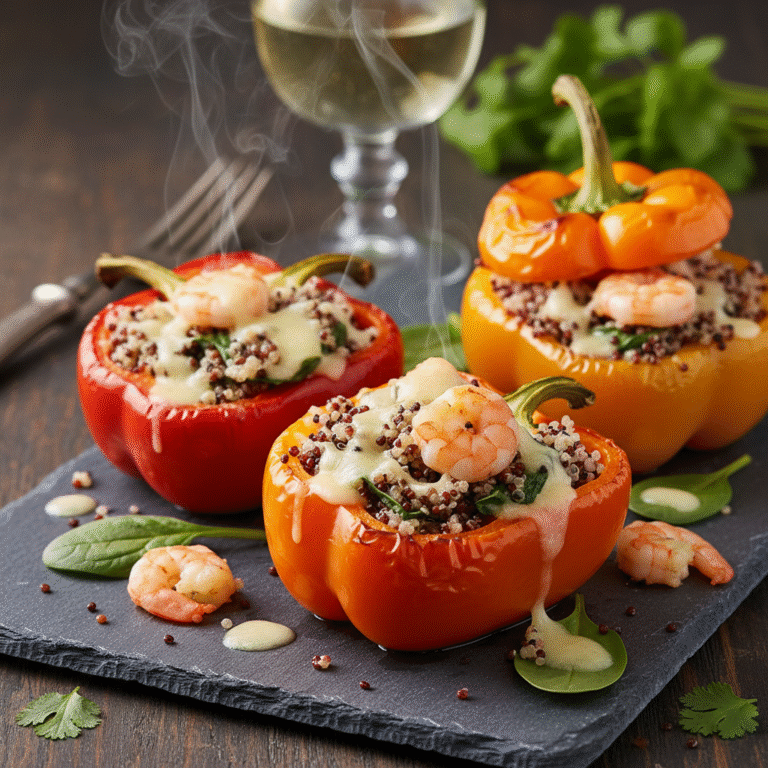 Zesty Shrimp and Quinoa Stuffed Bell Peppers