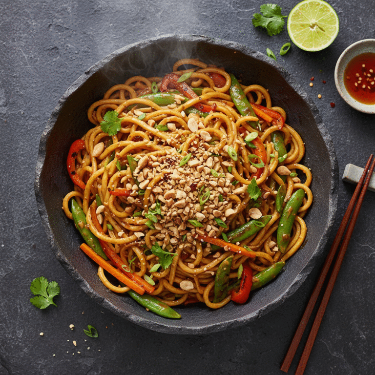 Better-Than-Takeout Spicy Peanut Vegetable Stir Fry With Noodles