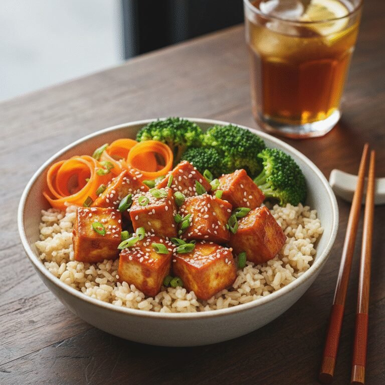 Spicy Crispy Tofu and Brown Rice Lunch Bowl: The Ultimate Meal Prep Powerhouse