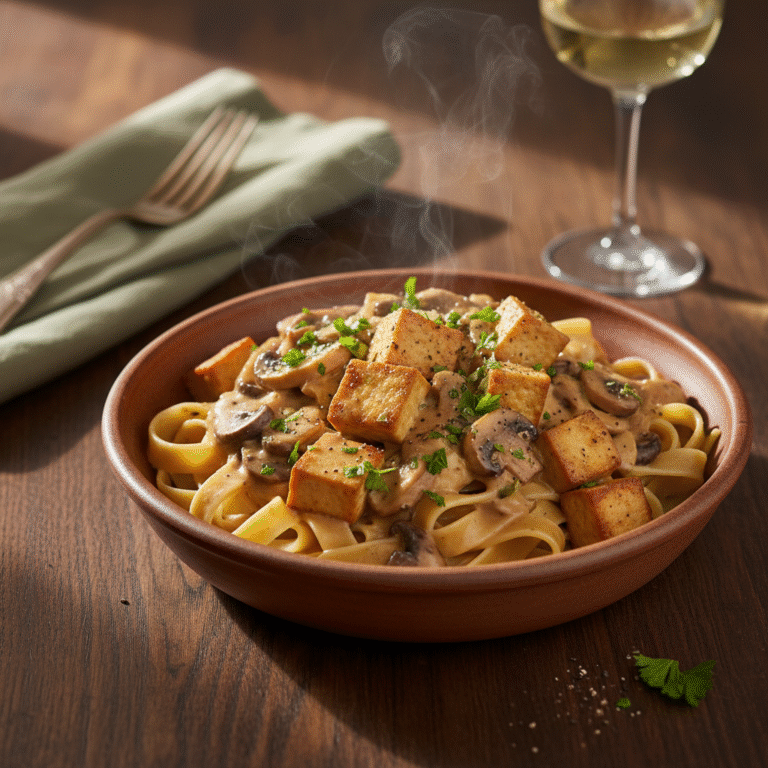 Creamy Dairy-Free Tofu and Mushroom Stroganoff: The Ultimate Comfort Dinner