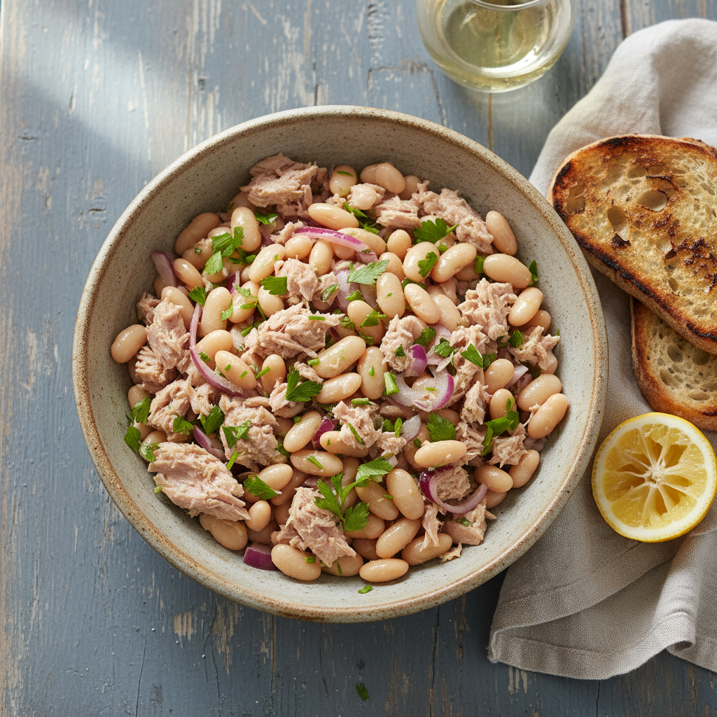 Ultimate Mediterranean Tuna and White Bean Salad Bowl: A Protein-Packed 15-Minute Lunch