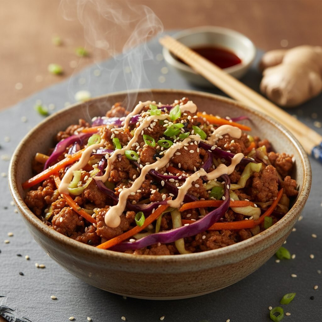 30-Minute Turkey and Vegetable Egg Roll in a Bowl (Low Carb & Keto Friendly)