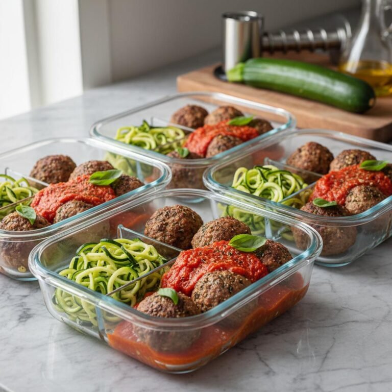 Ultimate Turkey Meatball and Zucchini Noodle Meal Prep: Low-Carb, High-Protein Perfection