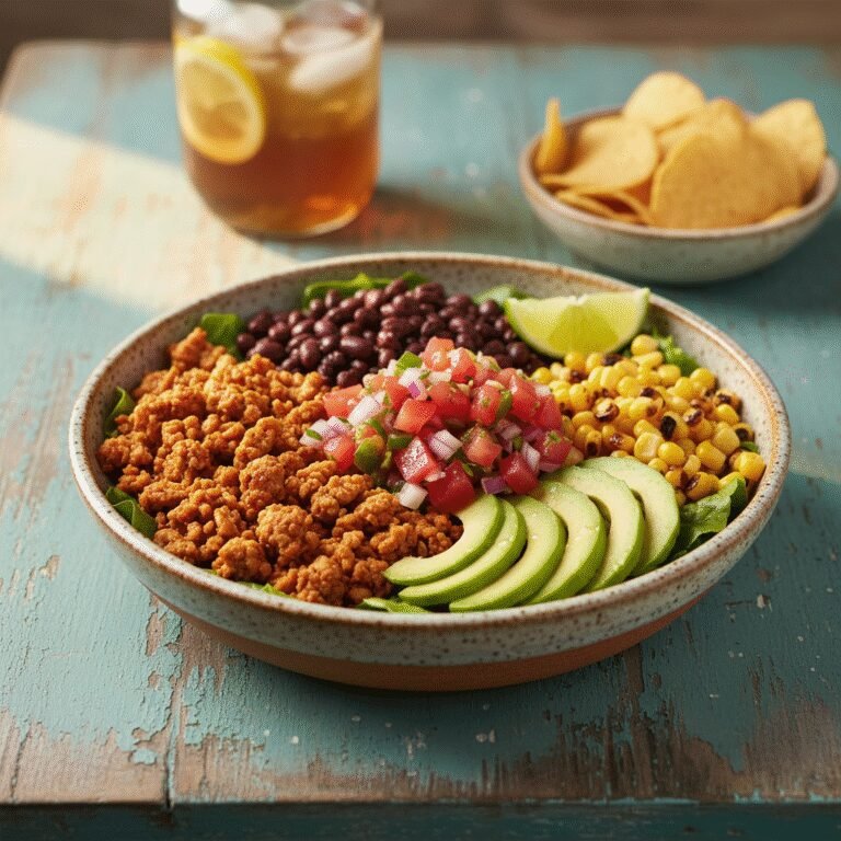 The Ultimate Turkey Taco Salad Bowl With Fresh Homemade Salsa