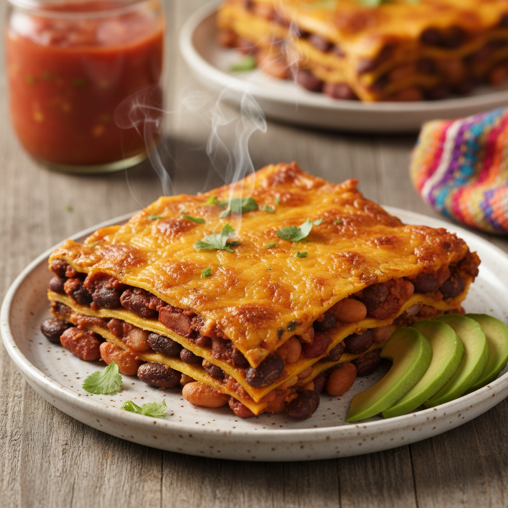 The Ultimate Vegan Three Bean Tortilla Casserole Healthy Recipe
