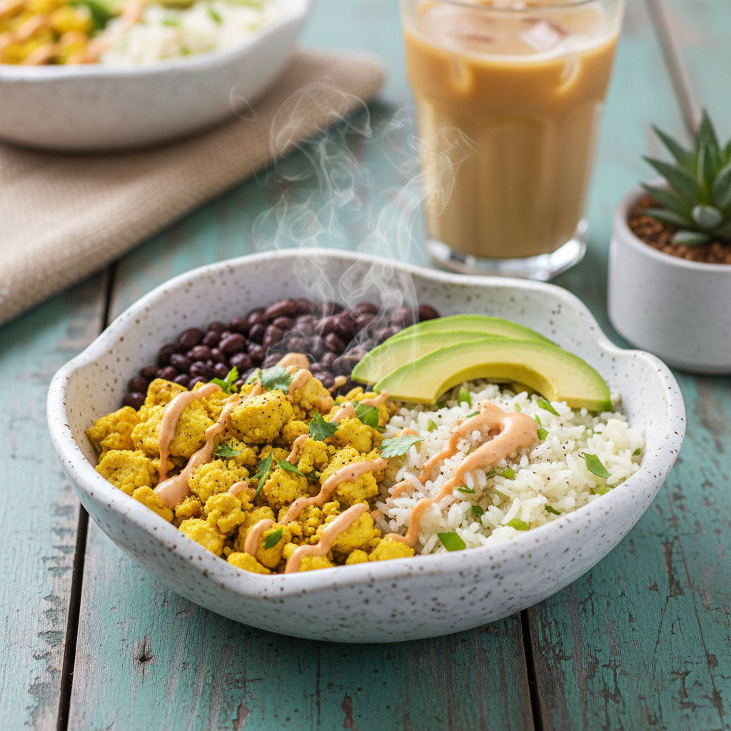 The Ultimate Vegan Tofu Scramble Burrito Bowl: High-Protein Breakfast Prep