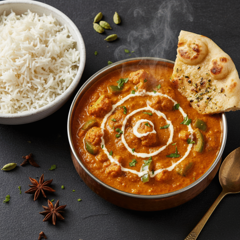 Restaurant-Style Vegetable Tikka Masala with Fluffy Basmati Rice