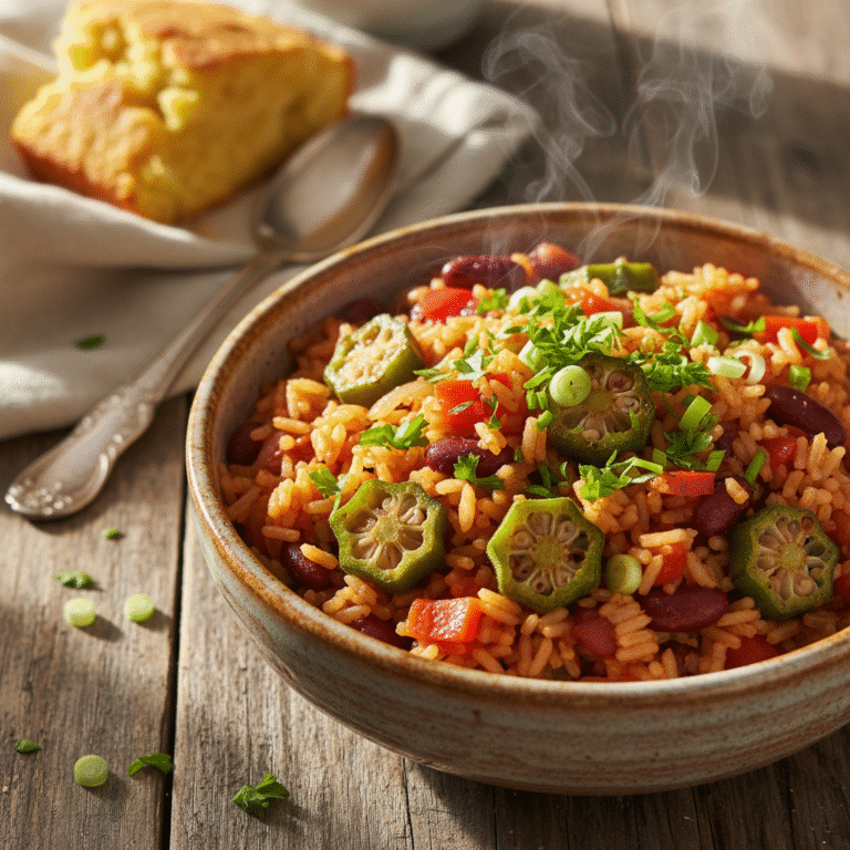 Vegetarian Jambalaya With Okra And Peppers: A Soulful Cajun Classic