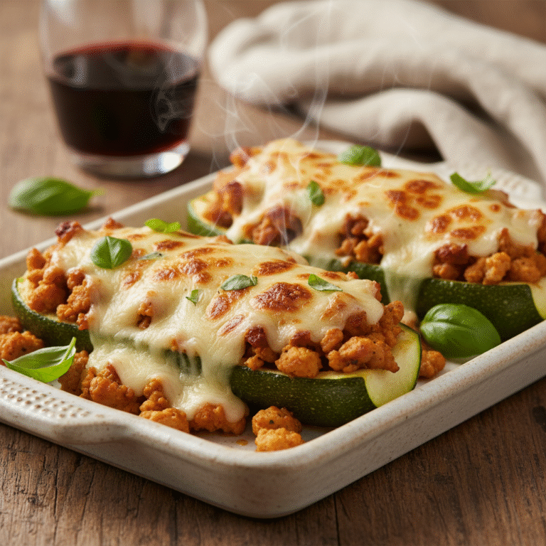 Cheesy Turkey Stuffed Zucchini Boats: The Ultimate Low-Carb Comfort Food
