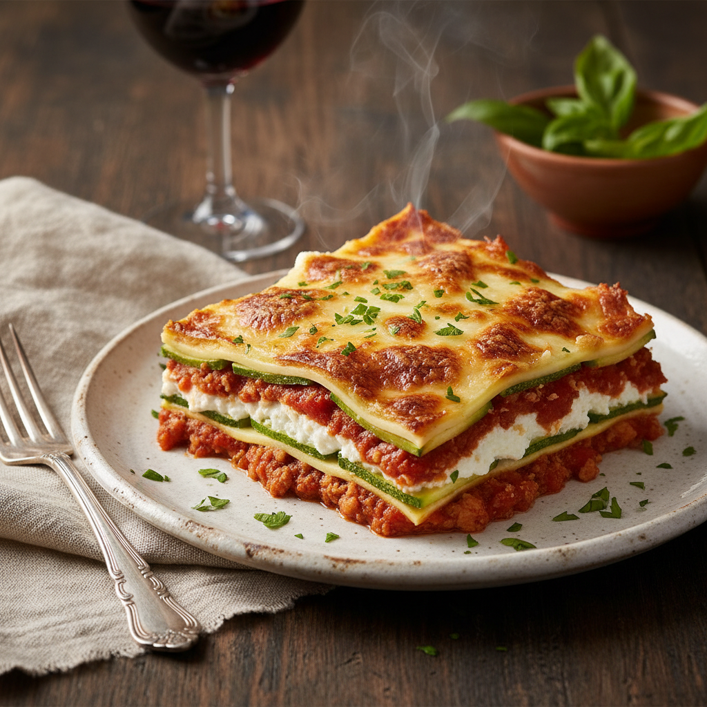 The Ultimate Keto Zucchini Lasagna with Savory Turkey Meat Sauce